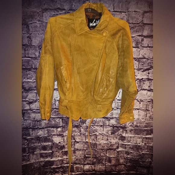 Winlit Vintage Leather Cropped Jacket sz Small - Picture 3 of 6